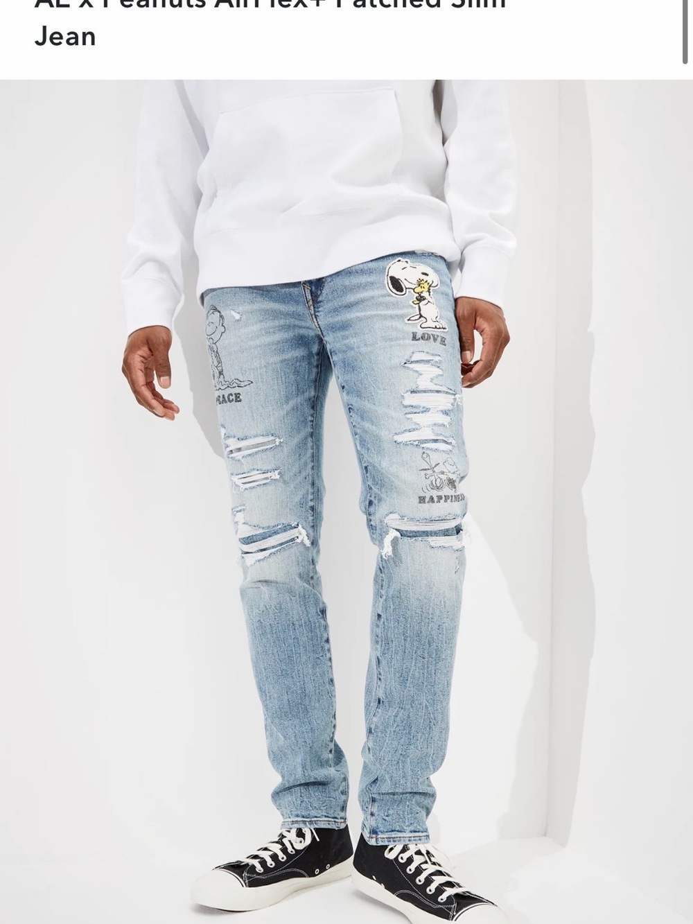 AE x Peanuts AirFlex+ Patched Slim Jean